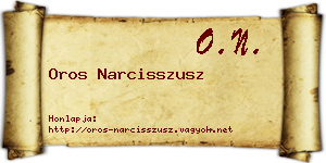 Oros Narcisszusz névjegykártya